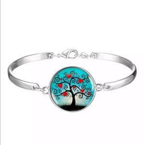 Firm💰 Tree of Life Bracelet Silver & Glass - New